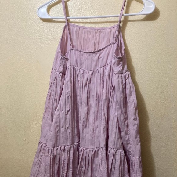 Urban Outfitters Women's Light Purple Spaghetti Strap Ruffle Mini Dress Medium - Picture 2 of 8